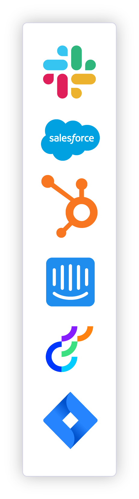A list of icons of third party applications that data can be exported to.