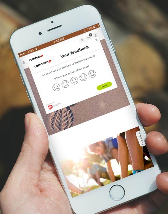Mopinion: Four tips for ecommerce companies who want to start collecting digital feedback - TomTom Passive Form
