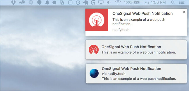 Send push notification - Web to Application, website into app