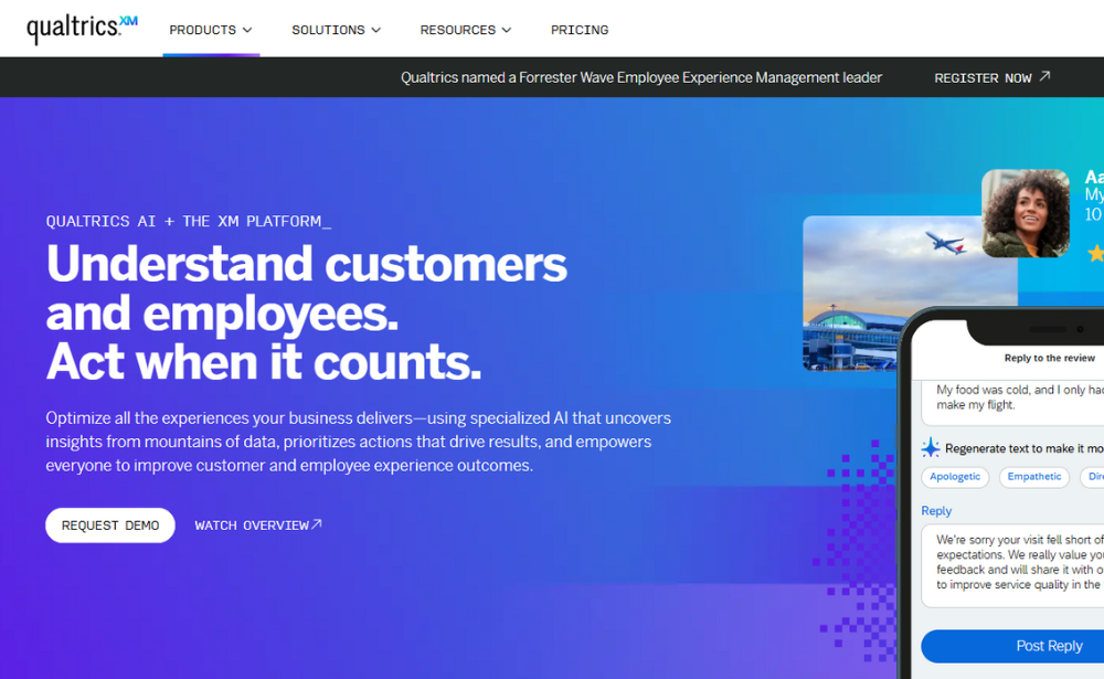 Qualtrics customer feedback tool