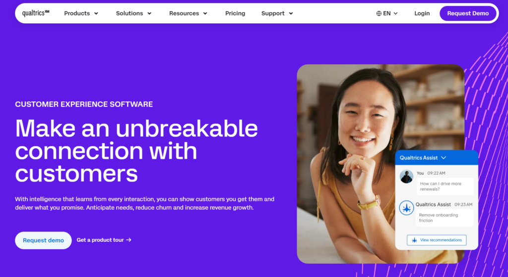 Qualtrics, the second best Feedbackify alternative in 2026