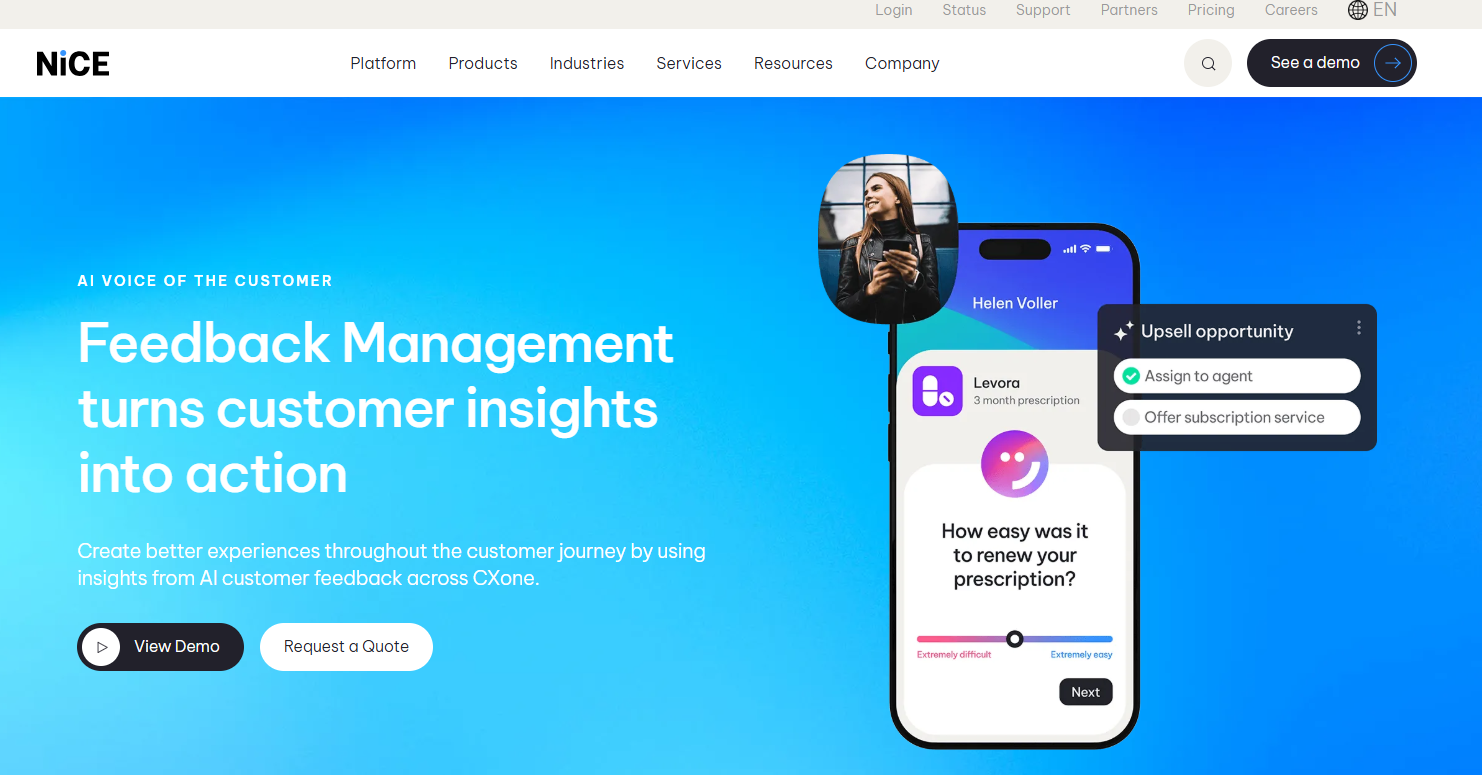 Nice - A top enterprise feedback management software​