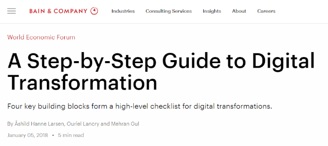 Mopinion: 10 Must-Read Guides to Digital Transformation - Bain and Company Guide