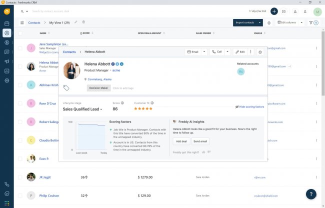 Freshworks CRM for small businesses