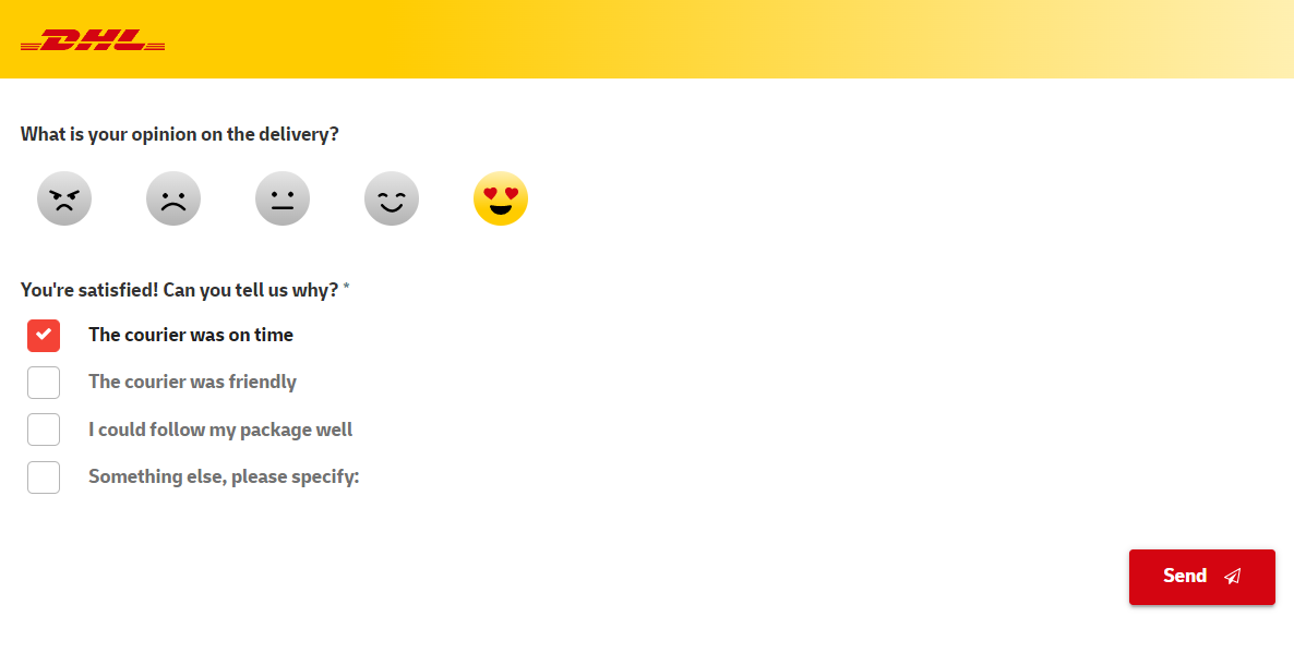 DHL CSAT example