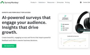 SurveyMonkey - website feedback tools example