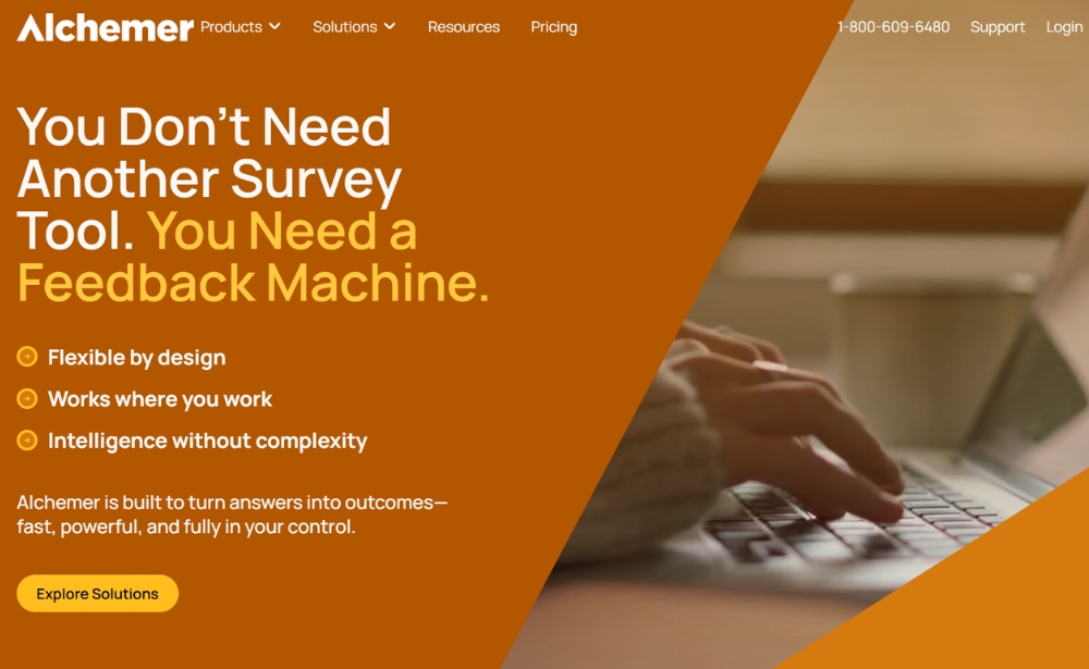 Alchemer - website feedback tools example