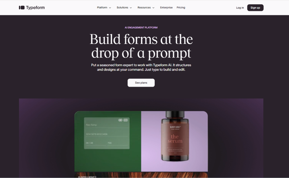 product feedback tools - Typeform
