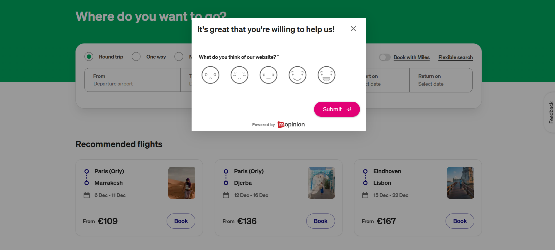 transavia - survey feedback