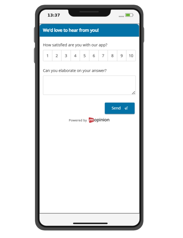 CSAT - Mobile app example