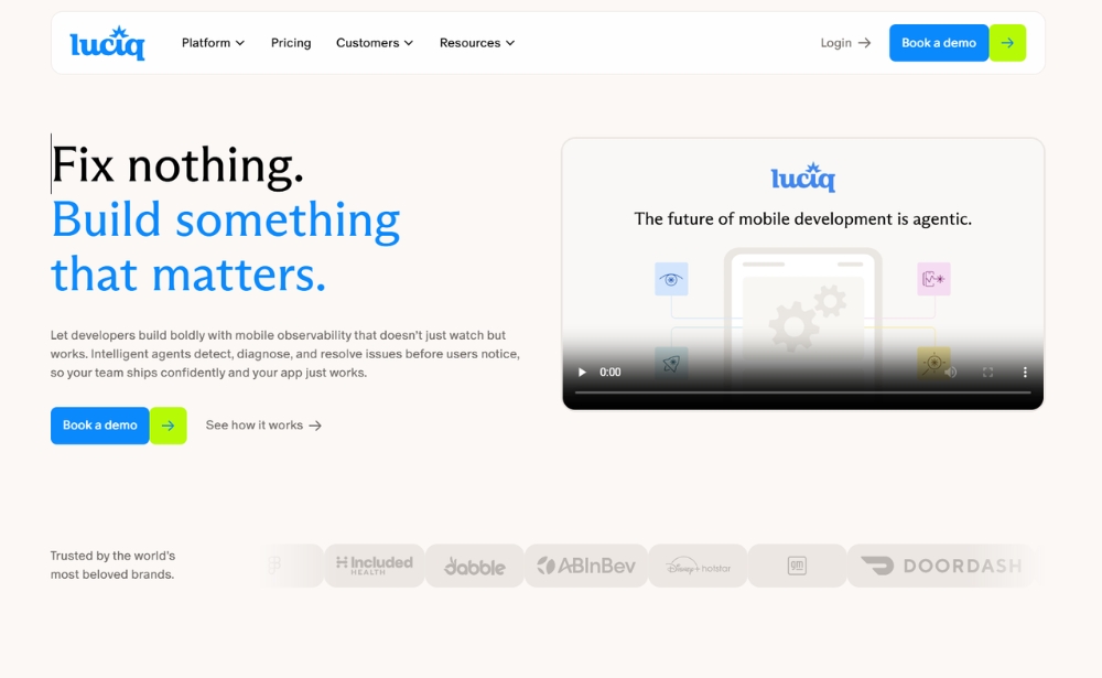 Luciq - mobile app example