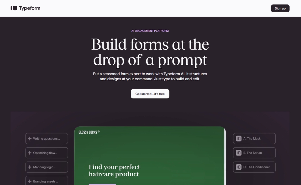 Typeform - website