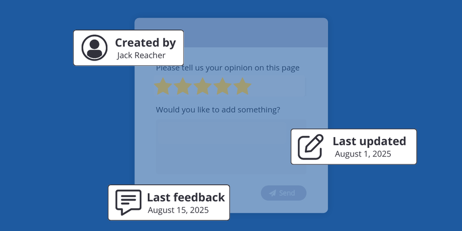 Feedback form overview: Now with creator & edit history