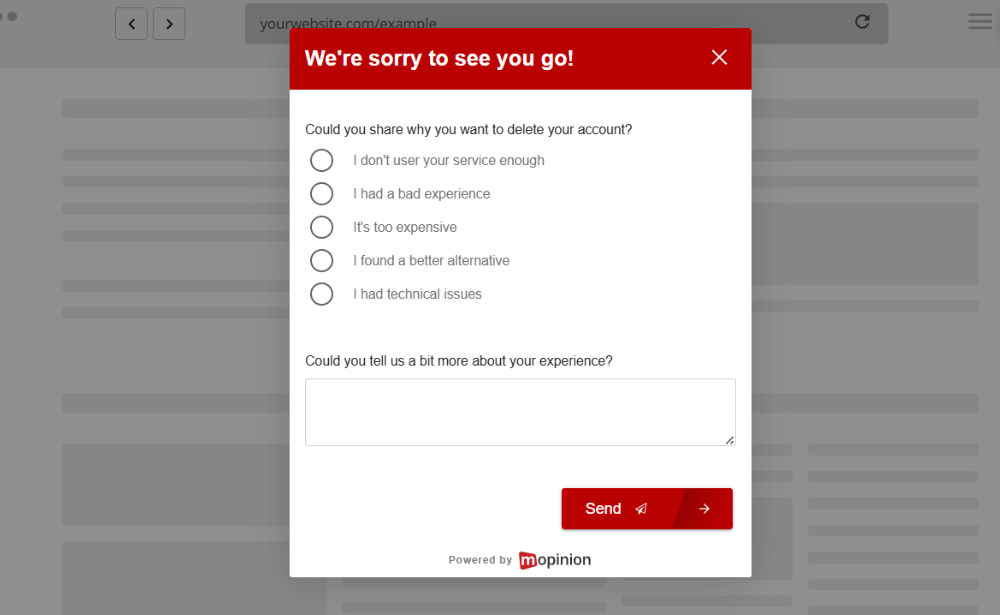 pop-up example