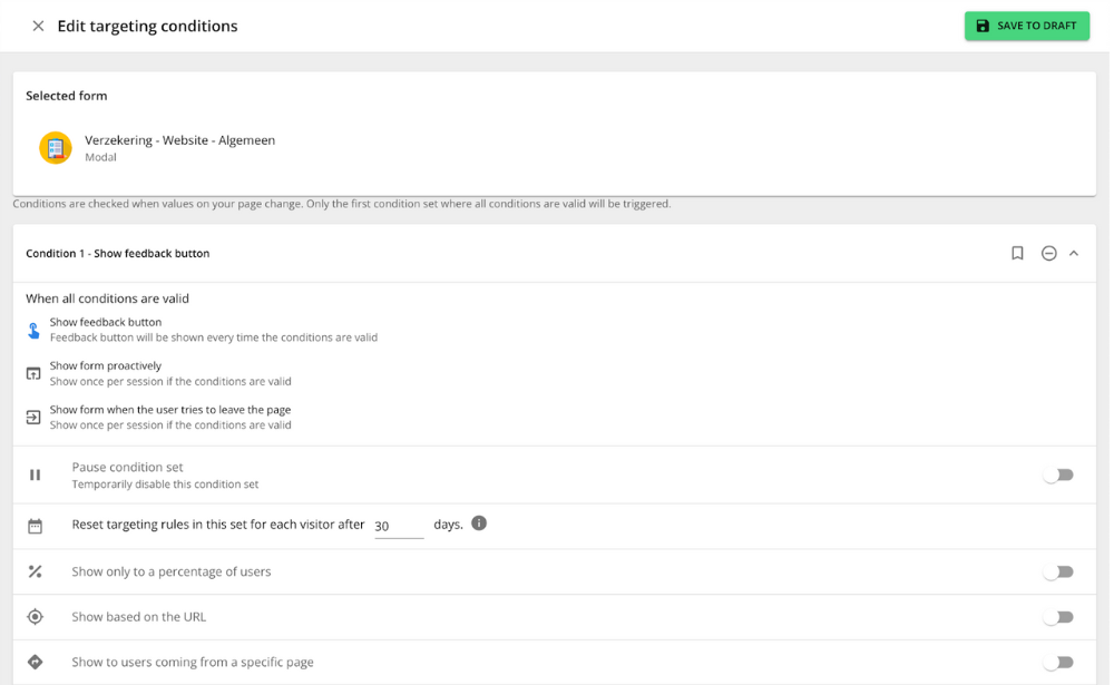 trageting- trial account