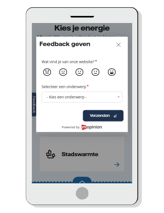 website score form from Vattenfall