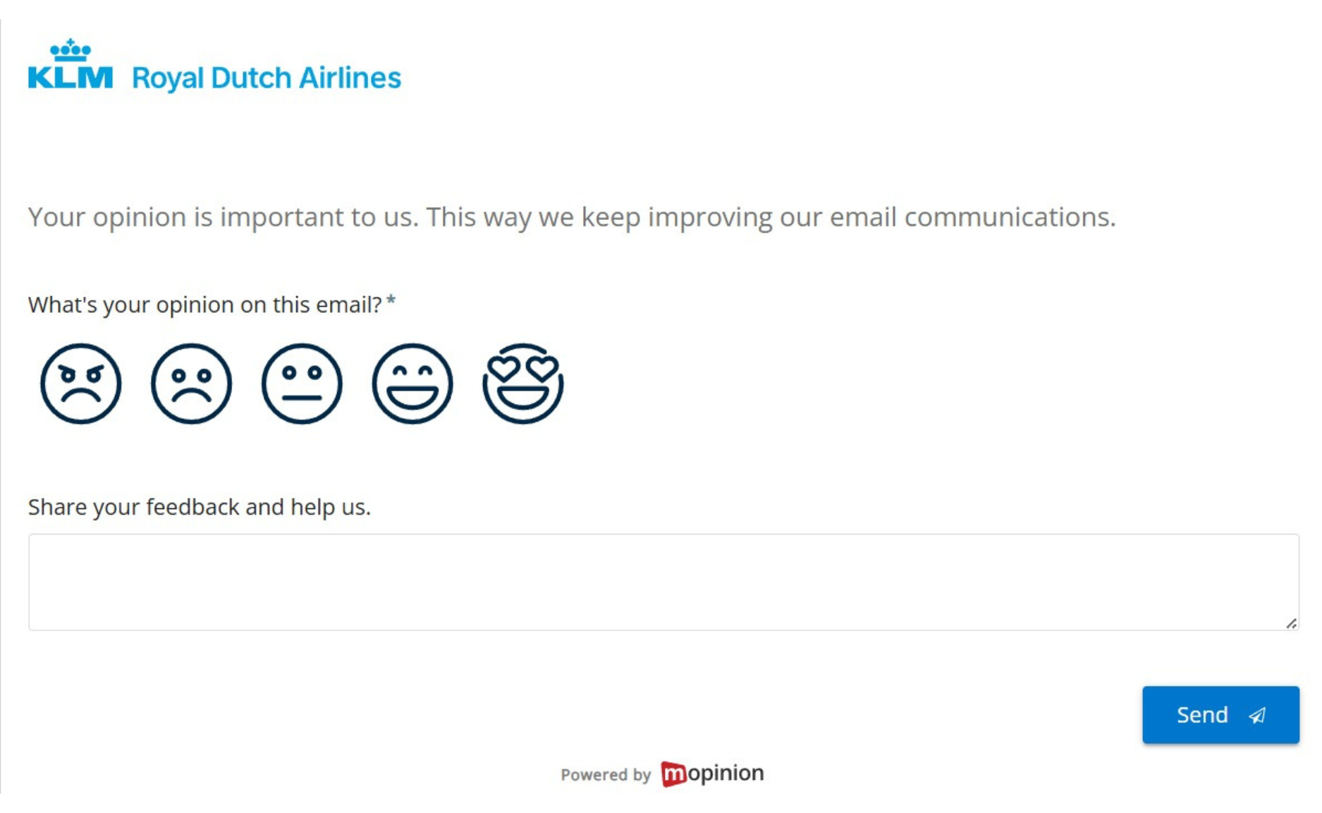 Open comment feedback - KLM