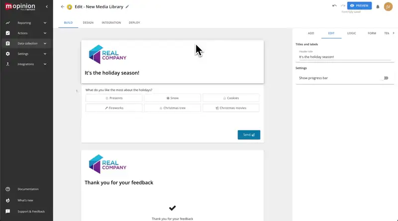 Media Library - Custom Feedback Button