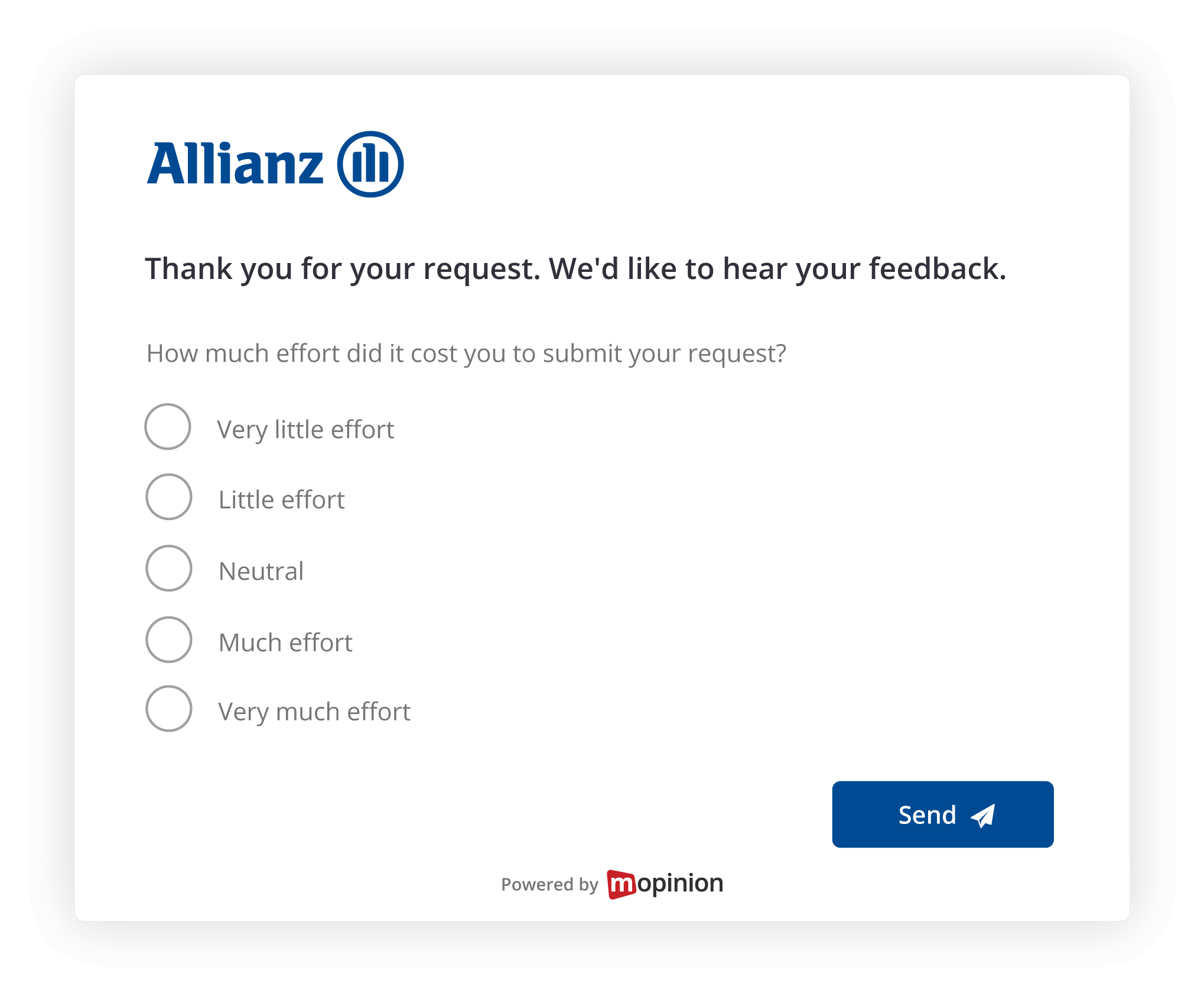 branded feedback form - Allianz