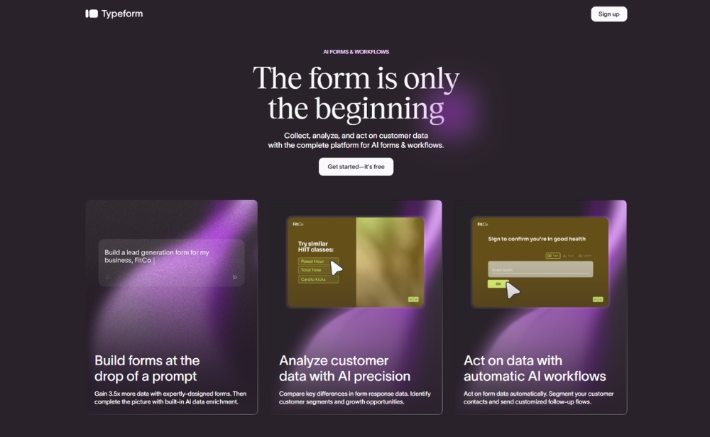 Typeform - website 2026