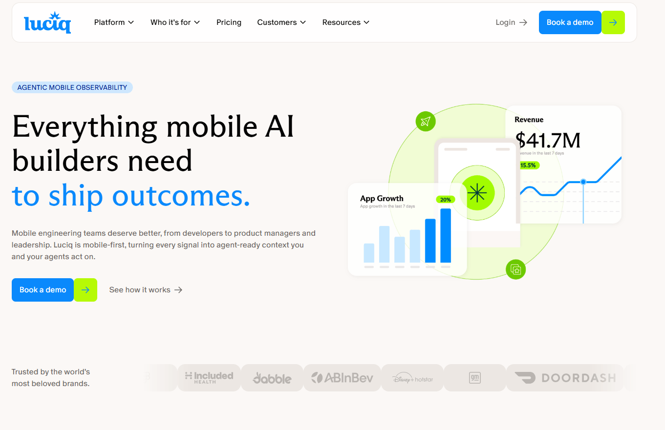 luciq, Everything mobile AI builders need
to ship outcomes.