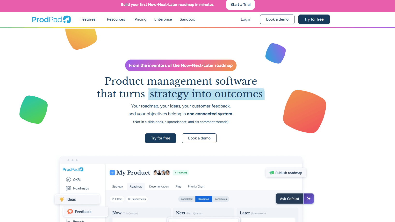 Prodpad, collect feedback on products