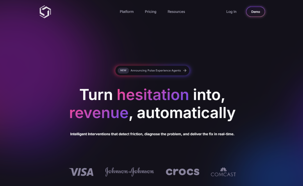 Pulse Insights - website feedback tool example