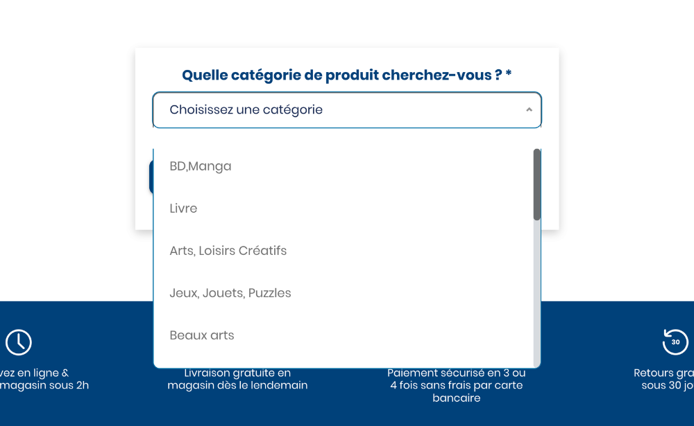 Cultura - example of feedback form when there are no search results