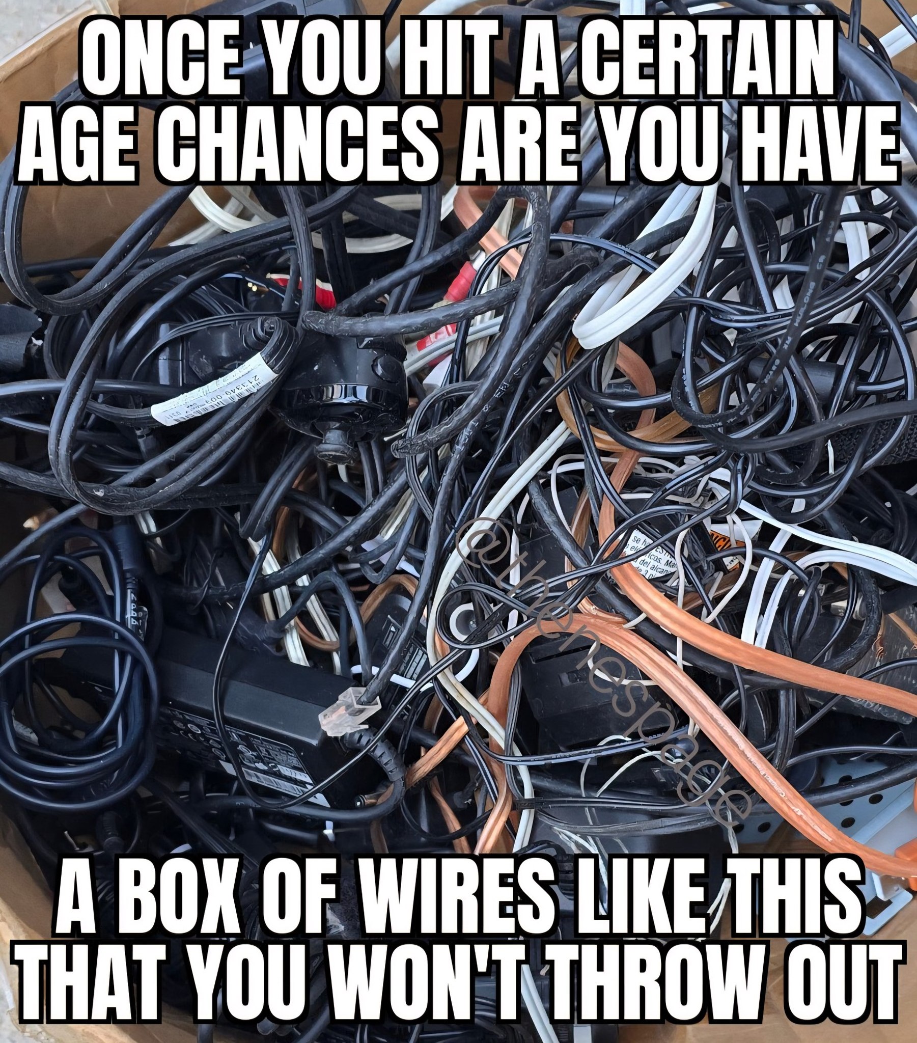 a box of cables