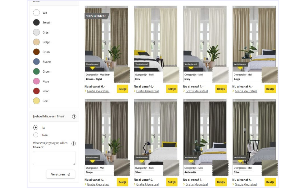 Veneta - Filter form