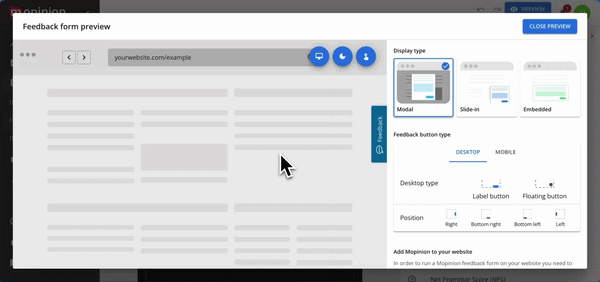 Dark mode preview