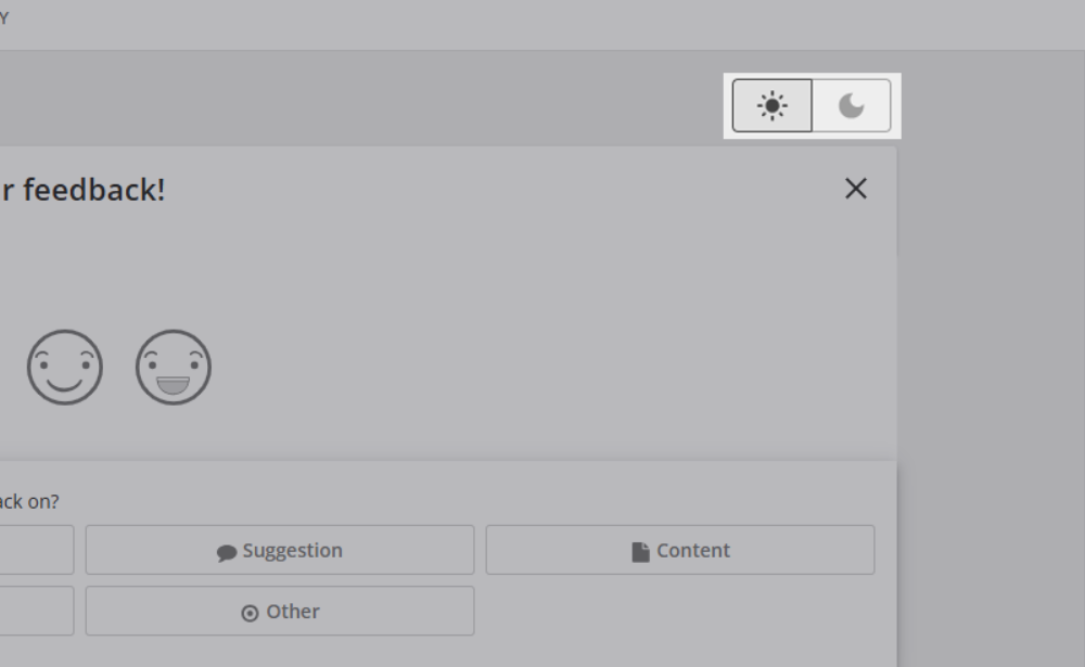 Dark mode button